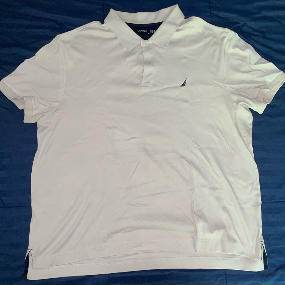 Nautica Light Gray Polo Shirt. Size 2XL
